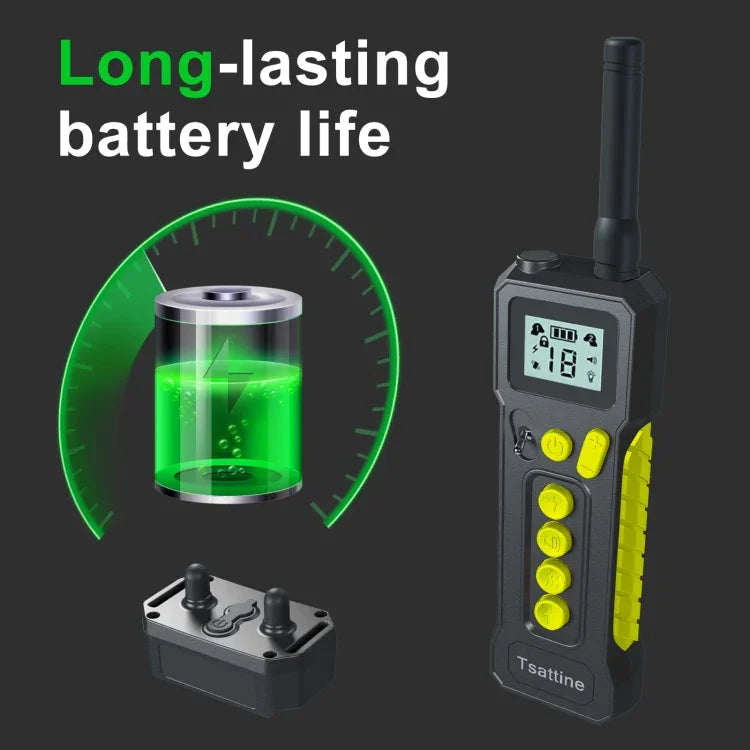 Tsattine T10 IP68 Dispositivo Impermeável para Treino de Cães 2000FT com Luz LCD, T10