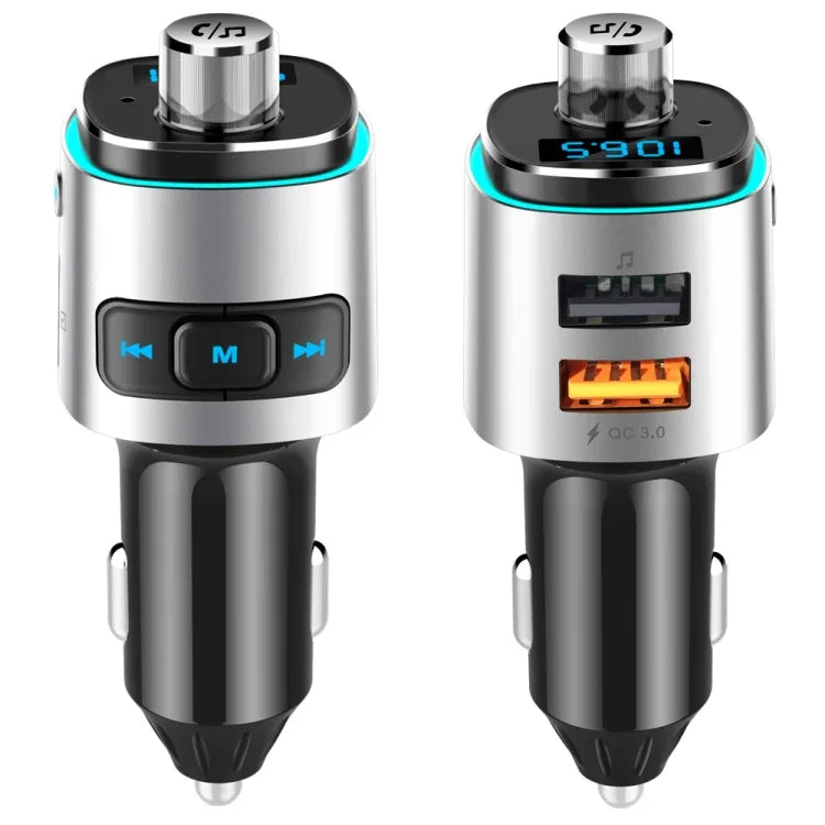 BC42 Bluetooth 5.0 Lâmpada Atmosférica Colorida Multifuncional para Carro MP3 Player, Suporta Cartão TF & Disco U & FM, BC42