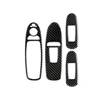 4 PCS Car Carbon Fiber Window Lift Panel Decorative Sticker for Infiniti Q50 2014-2020, Left Drive, Window Lift Panel (A)
