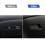 Adesivo Decorativo para Caixa de Armazenamento do Banco do Passageiro Dianteiro em Fibra de Carbono para Infiniti Q50 / Q60 2014-2020, Condução à Esquerda, Caixa de Armazenamento do Banco do Passageiro Dianteiro