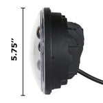 5.75 inch DC12V 6000K-6500K 40W Car LED Headlight for Harley, 5.75 inch (Silver), DC12V 40W