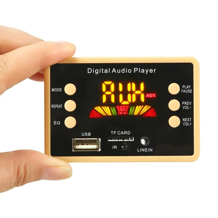 Decodificador de Áudio MP3 para Carro 12V com Ecrã a Cores, Rádio FM, Cartão TF, USB, Função Bluetooth e Controlo Remoto, 12V
