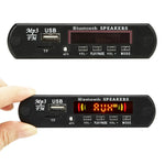 Placa Decodificadora de Leitor MP3 de Áudio para Carro 12V 2x3W Rádio FM TF USB AUX 3,5mm, com Bluetooth / Função de Gravação de Chamadas / Amplificador de Potência / Controlo Remoto, 12V