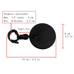 Espelho Retrovisor Universal para Bicicleta com Rotação de 360 Graus Ajustável, Espelho Convexo de Ângulo Amplo para Guiador, Espelho Retrovisor para Ciclismo