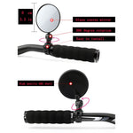 Espelho Retrovisor Universal para Bicicleta com Rotação de 360 Graus Ajustável, Espelho Convexo de Ângulo Amplo para Guiador, Espelho Retrovisor para Ciclismo