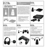 Adaptador Receptor e Transmissor Bluetooth USB 4.0 para Sony PlayStation PS4, Para PS4