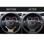4 in 1 Car Carbon Fiber Steering Wheel Button Decorative Sticker for Lexus IS250 NX200 200t 300h, Left and Right Drive Universal, For Lexus IS250 NX200 200t 300h(B)