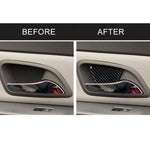4 PCS Car Carbon Fiber Door Bowl Decorative Sticker for Chevrolet Cruze 2009-2015, Left and Right Drive Universal, Door Bowl