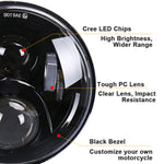 7 inch Round LED Motorcycle Headlight Modified Spotlight for Honda, For Honda, For Honda Silver