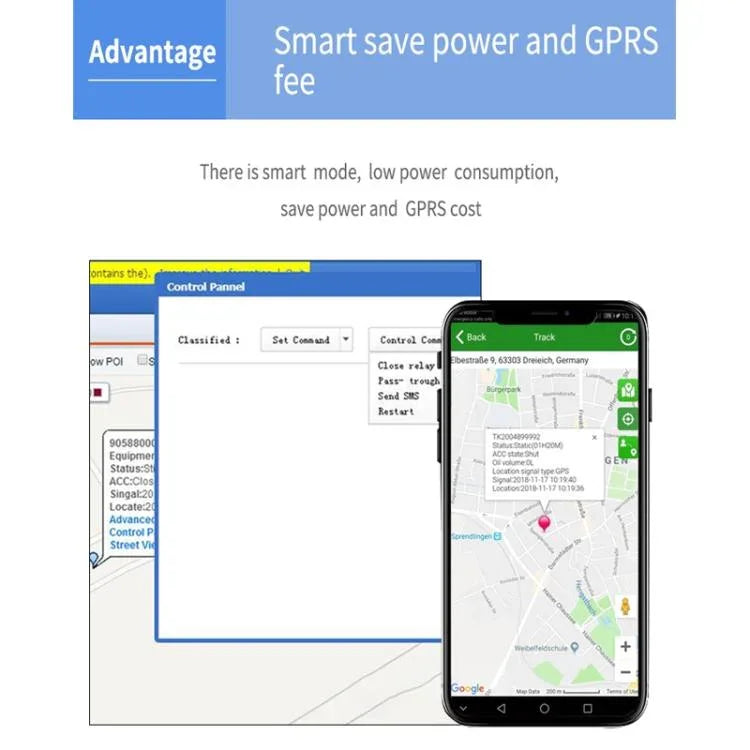 Rastreador GPS TK600 2G GPS / GPRS / GSM com Forte Íman para Veículos, Carros e Camionetas em Tempo Real, TK600