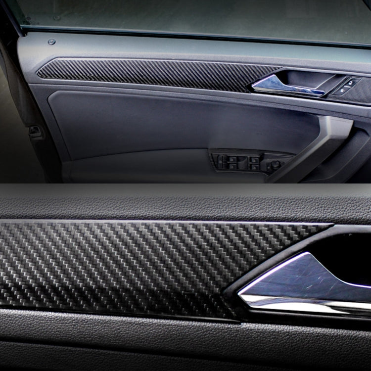 Car Carbon Fiber Door Panel Decorative Sticker for Volkswagen Tiguan L 2019-2021, Door Panel