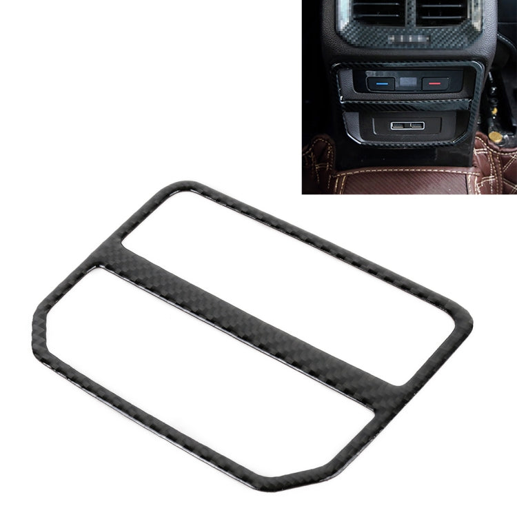 Car Carbon Fiber Rear Air Outlet Frame Decorative Sticker for Volkswagen Tiguan L 2019-2021, Rear Air Outlet