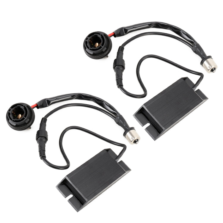 2 PCS 1156 / BAU15S DC12V 50W 6 Ohms Turn Signal / Reversing Light / Brake Light Split Dual Resistance Decoder, 1156 / BAU15S