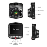 Gravador de Condução DVR de Carro de 2,4 polegadas 480P com Gravação Simples, Suporta Monitorização de Estacionamento / Gravação em Loop (Preto), 2,4 polegadas