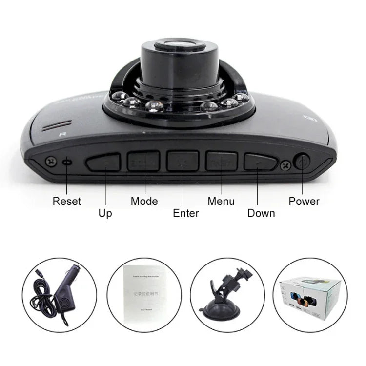 Gravador de Condução DVR G30 de Carro de 2,2 polegadas 480P com Gravação Simples, Suporta Monitorização de Estacionamento / Gravação em Loop, 2,2 polegadas