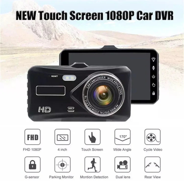 X97 Gravador de Condução com Dupla Gravação Frontal e Traseira HD 1080P com Visão Noturna, Suporta Gravação em Loop / Monitorização de Estacionamento, X97