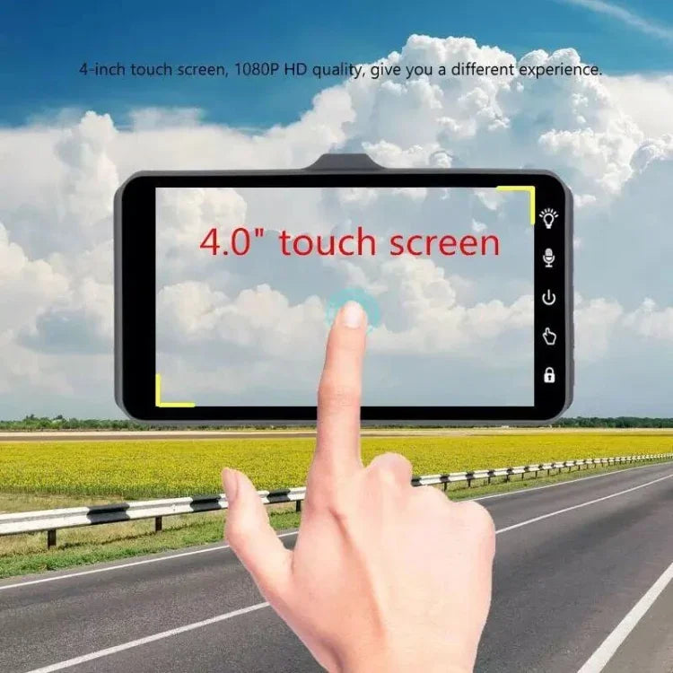 X97 Gravador de Condução com Dupla Gravação Frontal e Traseira HD 1080P com Visão Noturna, Suporta Gravação em Loop / Monitorização de Estacionamento, X97