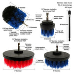 Conjunto de cabeça de escova elétrica para limpeza e descalcificação de chão, parede, janela e vidro 4 em 1 para berbequim, entrega de cor aleatória, 4 em 1