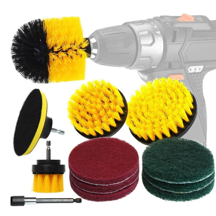 Conjunto de Cabeças de Escova para Broca Elétrica 12 em 1 para Limpeza e Descalcificação de Piso, Parede, Janela e Vidro, Entrega de Cor Aleatória, 12 em 1, Entrega de Cor Aleatória