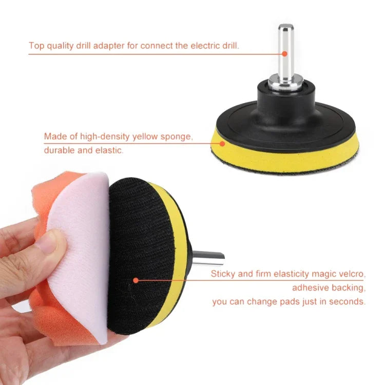 Conjunto de Cabeças de Escova para Broca Elétrica 14 em 1 com Esponja Abrasiva de 4 polegadas para Limpeza e Descalcificação de Piso, Parede, Janela e Vidro, Entrega de Cor Aleatória, 14 em 1