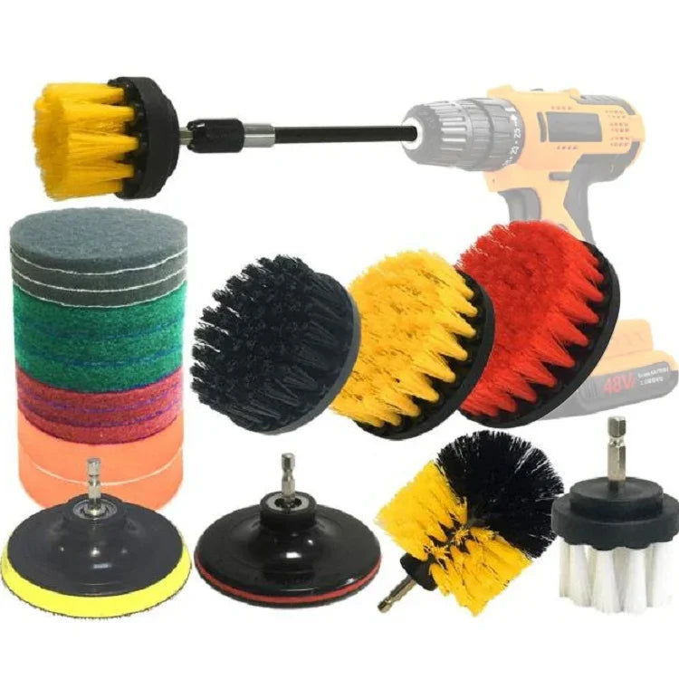Conjunto de Cabeças de Escova para Broca Elétrica 20 em 1 para Limpeza e Descalcificação de Piso, Parede, Janela e Vidro, 20 em 1