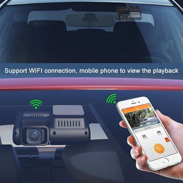 Z30 Gravador de Condução Panorâmico WiFi com Dupla Lente HD 2160P, Visão Noturna Sem Luz, 360 Graus, Versão GPS, Z30 Versão GPS