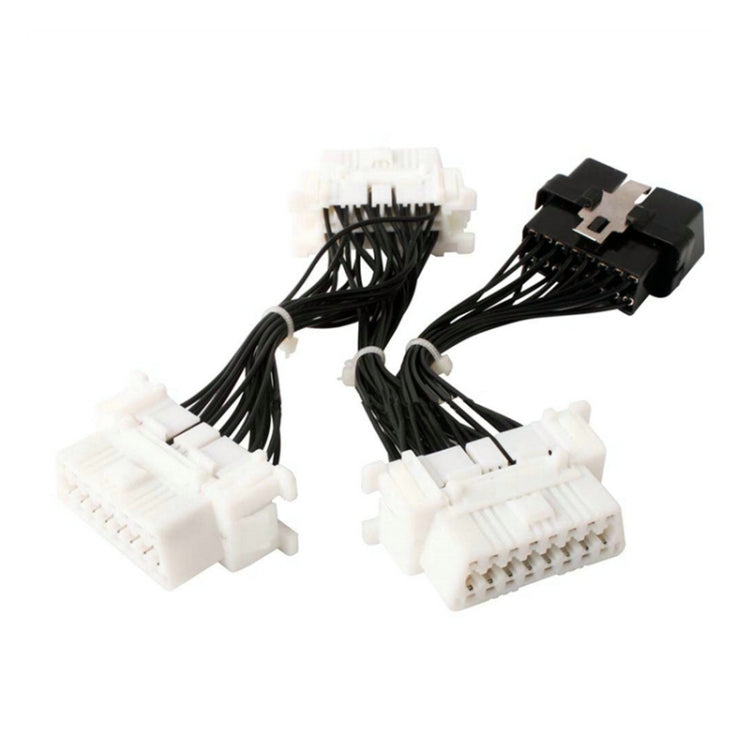 ELM327 OBD2 16Pin Male to 3 Female Car Diagnostic Cable, 16Pin Male to 3 Female