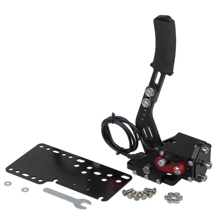 Manete Analógica Linear Modificada de 14bit USB para Jogos de Corrida PC com Suporte para Sistema Win, com Placa de Suporte
