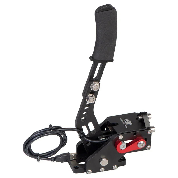 Manete Analógica Linear Modificada de 14bit USB para Jogos de Corrida PC com Suporte para Sistema Win, com Placa de Suporte