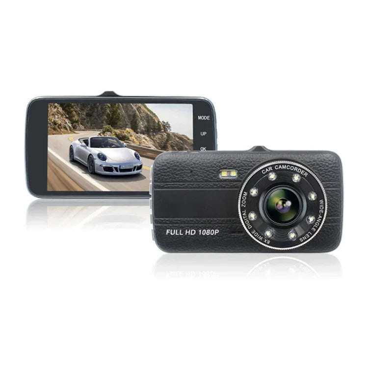 D910 Gravador de Condução com Gravação Simples, Visão Noturna HD 1080P de 4 polegadas, D910 Gravação Simples