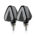 2 PCS KC018A Motorcycle Triangular V-shaped Two-color LED Brake Turn Signal Light, KC018A