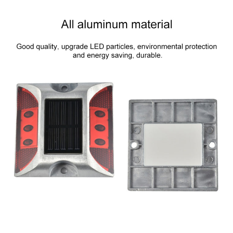Luz Solar Quadrada para Marcador de Estrada Luz de Orientação para Carros Luz de Desaceleração Rodoviária, Versão Intermitente Brilhante, Versão Intermitente Brilhante