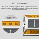 Luz Solar Quadrada para Marcador de Estrada Luz de Orientação para Carros Luz de Desaceleração Rodoviária, Versão Intermitente Brilhante, Versão Intermitente Brilhante