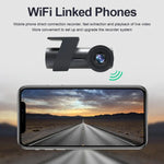 Gravador de Condução para Carro com Câmara Dupla WiFi Oculta com Rotação de 360 Graus, Câmara Dupla WiFi