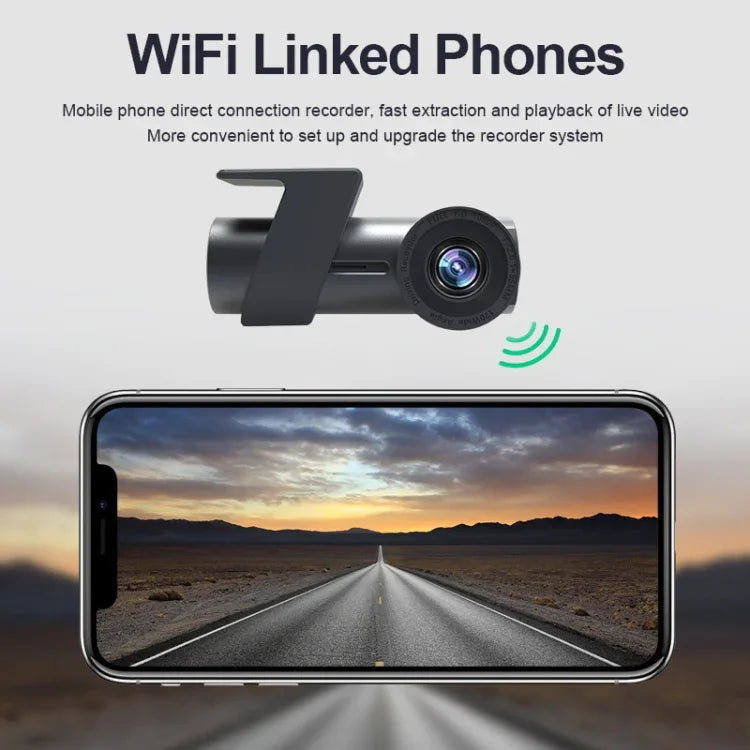 Gravador de Condução para Carro com Câmara Dupla WiFi Oculta com Rotação de 360 Graus, Câmara Dupla WiFi