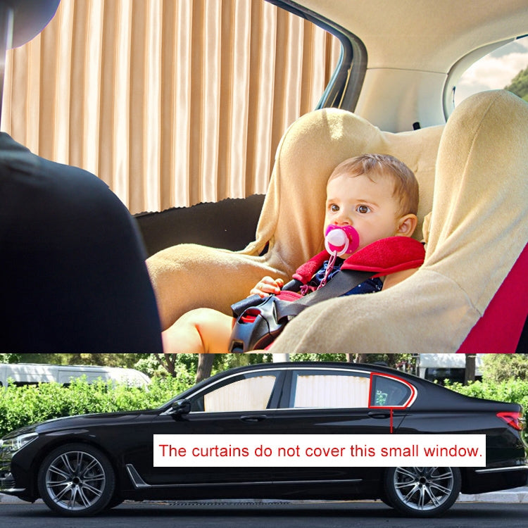 2 Peças de Cortinas de Proteção Solar para Carro, Cobertura para Para-brisas do Banco Traseiro, Banco Traseiro Preto, Banco Traseiro Dourado, Banco Traseiro Prateado