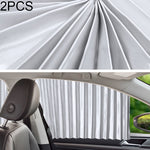 2 Peças de Cortinas de Proteção Solar para Carro, Cobertura para Para-brisas do Banco Traseiro, Banco Traseiro Preto, Banco Traseiro Dourado, Banco Traseiro Prateado