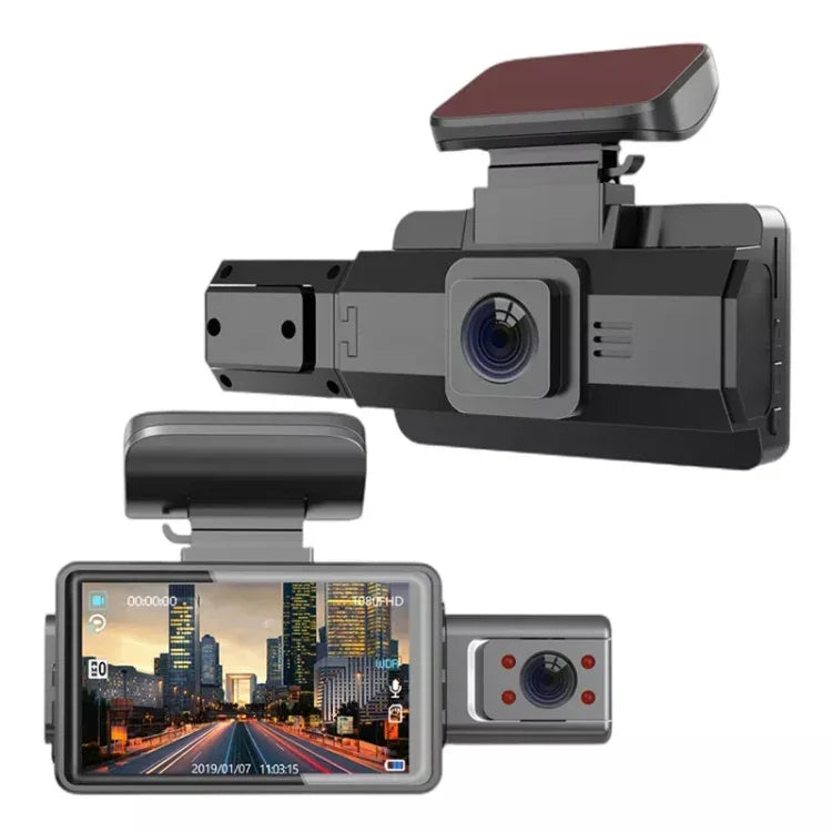 F9 Gravador de Condução de Carro com Câmara Dupla Frontal e Interior, Visão Noturna Infravermelha HD, Câmara Frontal e Interior de Carro