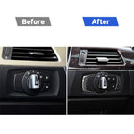 Carbon Fiber Car Headlight Switch Decorative Sticker for BMW E90 / E92 / E93 2005-2012, Headlight   Switch