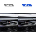 Car Carbon Fiber Warning Light Decorative Sticker for Audi A6 S6 C7 A7 S7 4G8 2012-2018, Left and Right Drive Universal, Warning Light