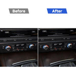 Car Carbon Fiber Air Conditioning Button Decorative Sticker for Audi A6 S6 C7 A7 S7 4G8 2012-2018, Left and Right Drive Universal, Air Conditioning Button