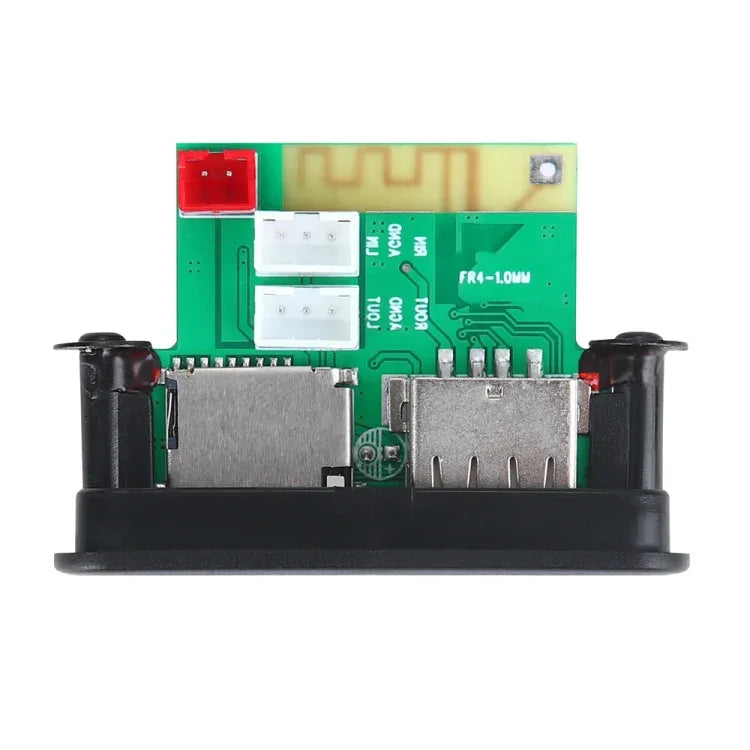 Placa Decodificadora de Leitor MP3 Áudio 12V para Carro Rádio FM Cartão TF USB AUX, com Bluetooth, 38, 38 (Branco)