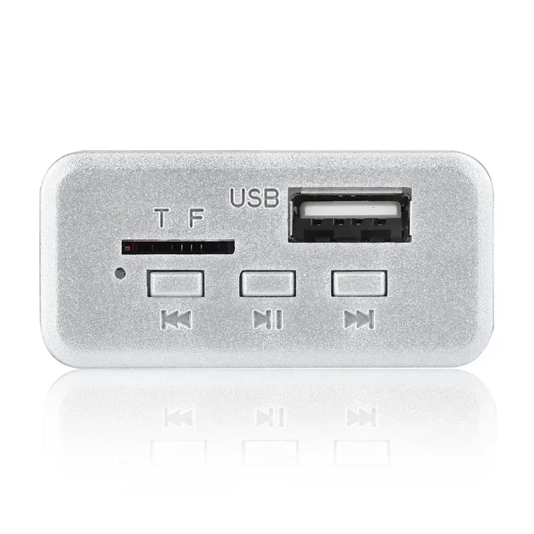 Placa Decodificadora de Leitor MP3 Áudio 12V para Carro Rádio FM Cartão TF USB AUX, com Bluetooth, 38, 38 (Branco)