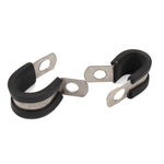 10 PCS Car Rubber Cushion Pipe Clamps Stainless Steel Clamps, Size: 9/8 inch (28mm), Size: 9/8 inch (28mm)