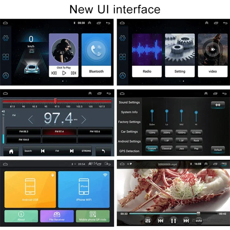 CKVW92 Reprodutor MP5 Android 6.0 2 Din HD 9 polegadas para Carro Navegação GPS Multimédia Rádio Bluetooth para Volkswagen, Suporta FM & Mirror Link, Versão Mapa Europa, Versão Mapa Europa
