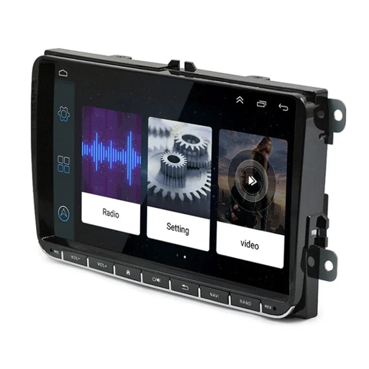 CKVW92 Reprodutor MP5 Android 6.0 2 Din HD 9 polegadas para Carro Navegação GPS Multimédia Rádio Bluetooth para Volkswagen, Suporta FM & Mirror Link, Versão Mapa Europa, Versão Mapa Europa