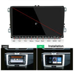 CKVW92 Reprodutor MP5 Android 6.0 2 Din HD 9 polegadas para Carro Navegação GPS Multimédia Rádio Bluetooth para Volkswagen, Suporta FM & Mirror Link, Versão Mapa Europa, Versão Mapa Europa