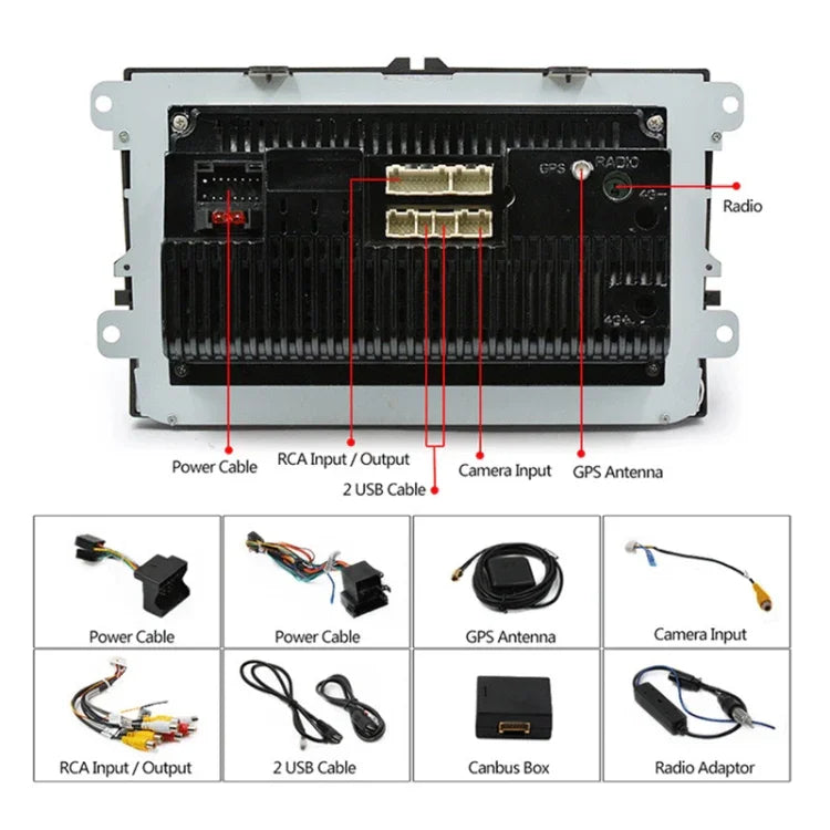 CKVW92 Reprodutor MP5 Android 6.0 2 Din HD 9 polegadas para Carro Navegação GPS Multimédia Rádio Bluetooth para Volkswagen, Suporta FM & Mirror Link, Versão Mapa Europa, Versão Mapa Europa