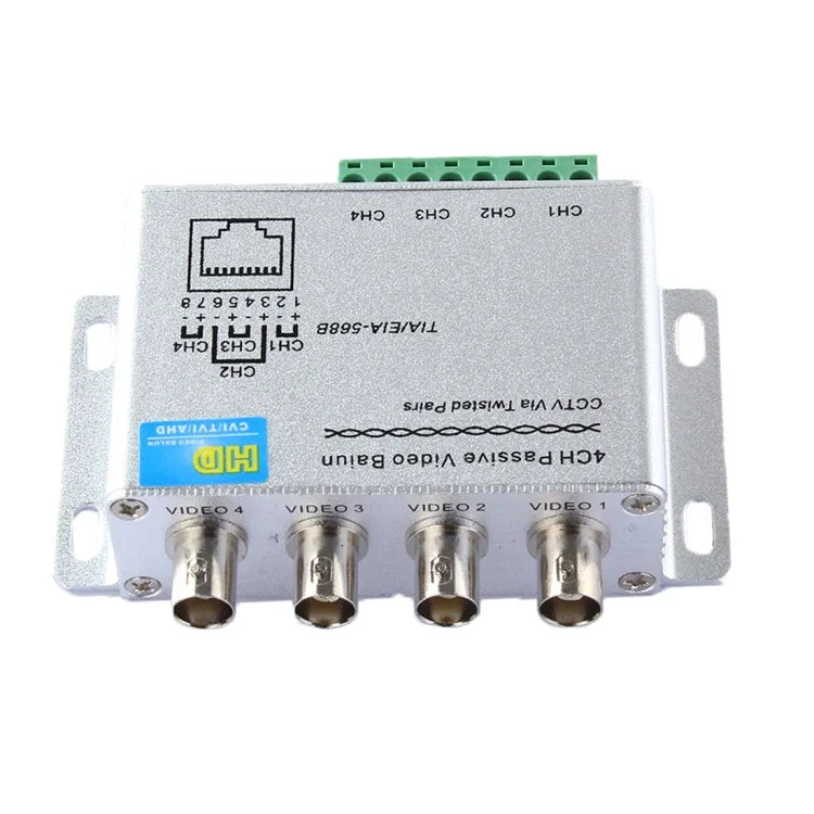 HD204A Balun de Vídeo Passivo CCTV HD-CVI/TVI/AHD 4CH, HD204A