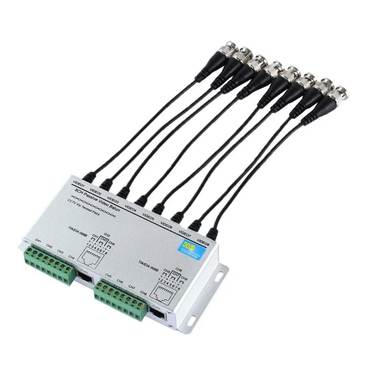 HD208 Balun de Vídeo Passivo CCTV HD-CVI/TVI/AHD 8CH, HD208F